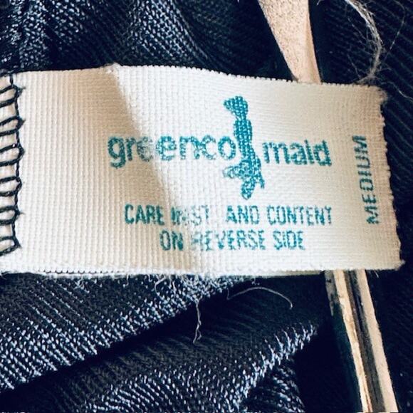 Greenco Maid Black Slip, Antron III Nylon Exclusive of Ornamentation Med USA VTG - Picture 2 of 11